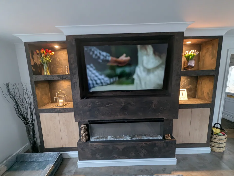 The finished media wall — Irvine